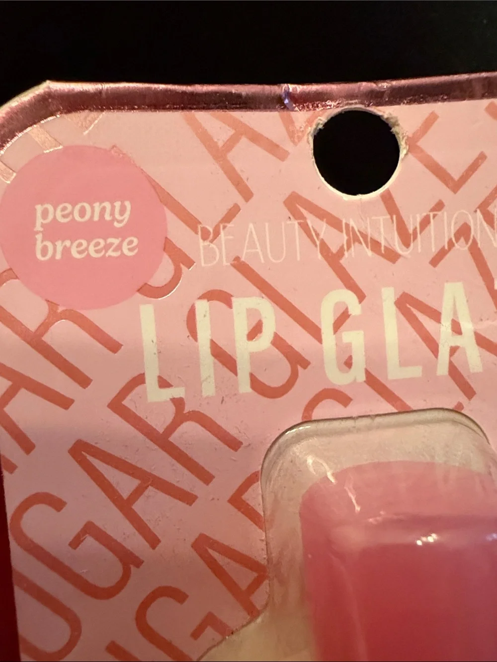 Beauty Intuition Lip Glaze - Peony Breeze Pink NIB .41 oz.